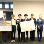 八代市長表敬訪問「デザコン2025 in 福井」空間デザイン部門最優秀賞受賞チーム
